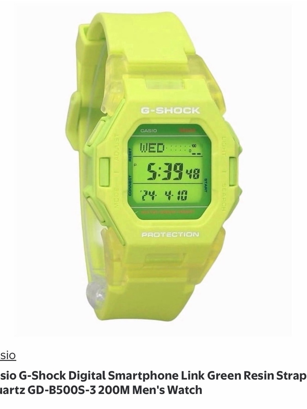 G-Shock Neon Green Digital Resin Sports Watch